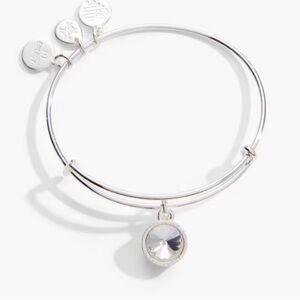Alex And Ani April Birthstone Charm Bangle Bracelet